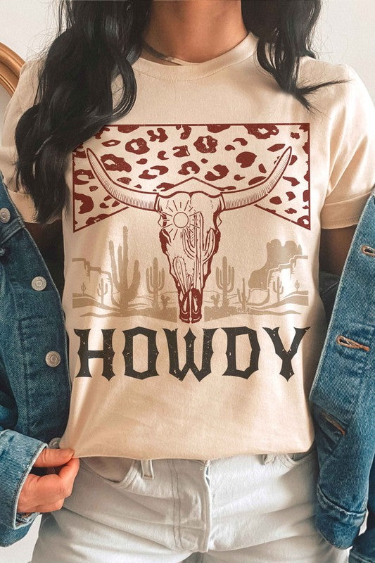 DESERT LONGHORN HOWDY GRAPHIC TEE