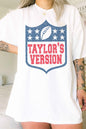 TAYLORS VERSION FOOTBALL OVERSIZED GRAPHIC TEE