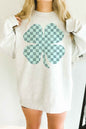 ST PATRICKS CLOVER CHECKER OVERSIZED SWEATSHIRT