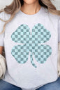 ST PATRICKS CLOVER CHECKER OVERSIZED TEE