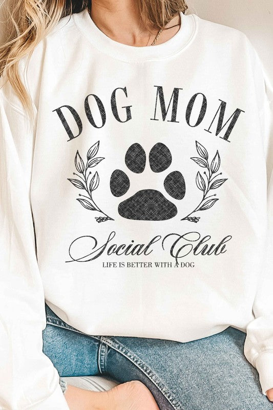 DOG MOM SOCIAL CLUB GRAPHIC SWEATSHIRT