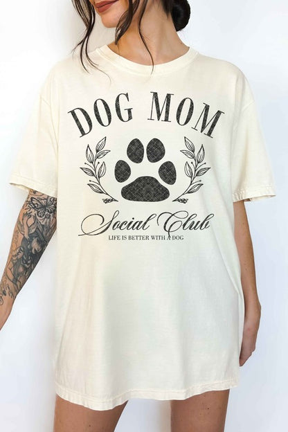 DOG MOM SOCIAL CLUB OVERSIZED GRAPHIC TEE