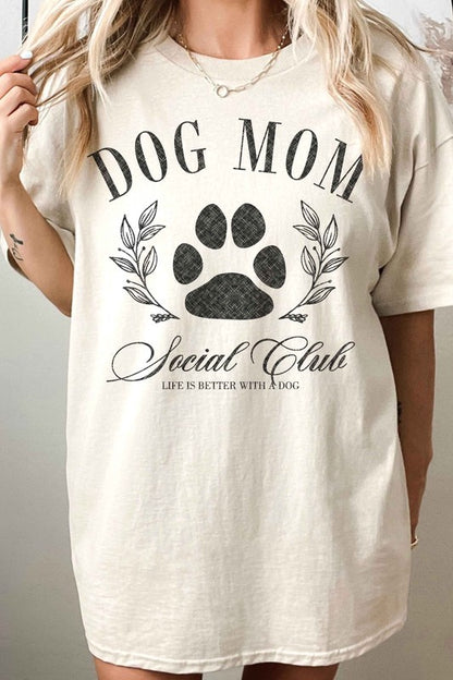 DOG MOM SOCIAL CLUB OVERSIZED GRAPHIC TEE