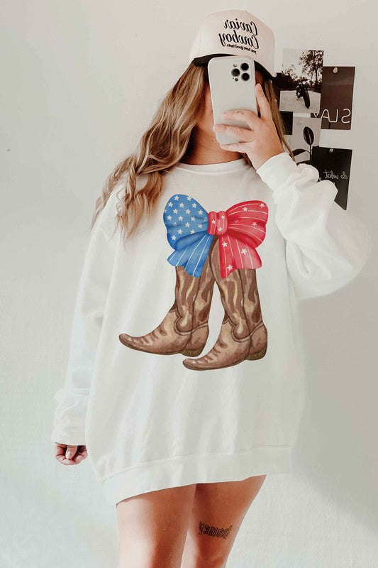 AMERICAN COWBOY BOOTS OVERSIZED SWEATSHIRT