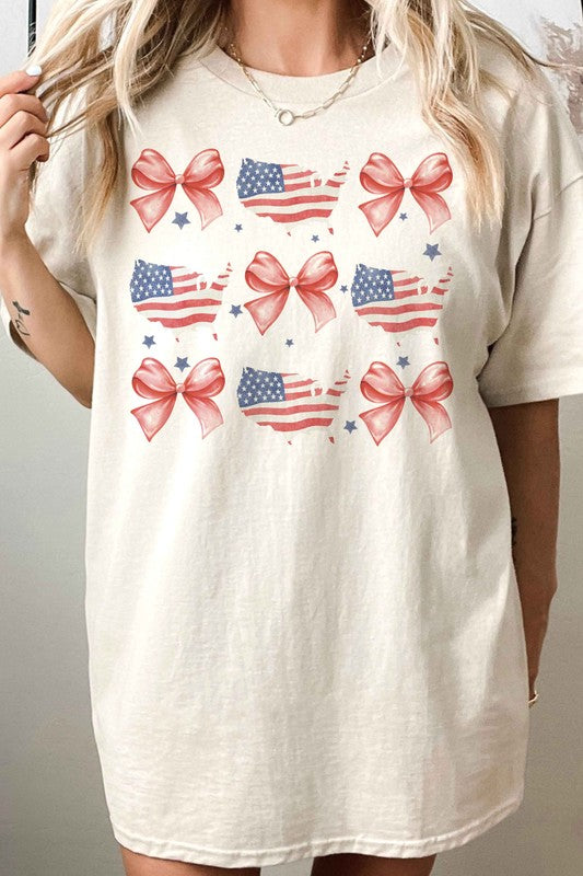 AMERICAN COQUETTE BOW OVERSIZED TEE