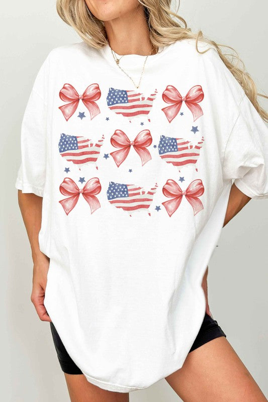 AMERICAN COQUETTE BOW OVERSIZED TEE