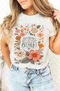 Blessed Floral Graphic T Shirts