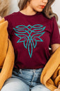 Turquoise Boot Stitch Graphic T Shirts