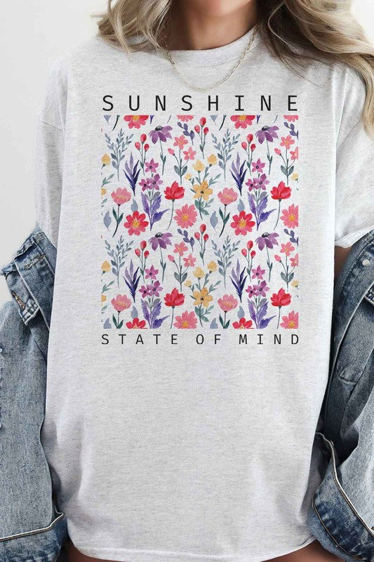 SUNSHINE STATE OF MIND FLORAL OVERSIZED TEE