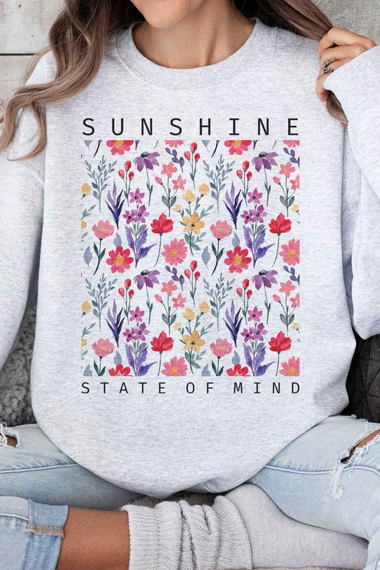 SUNSHINE STATE OF MIND FLORAL OVERSIZED SWEATSHIRT