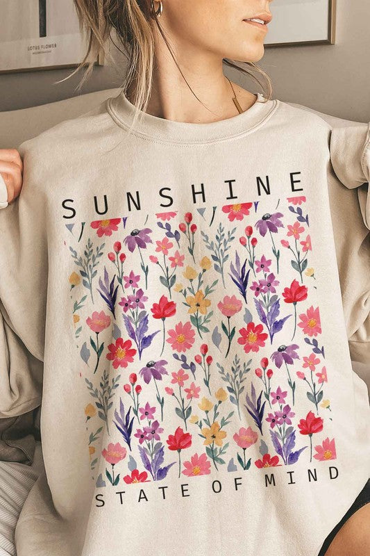 SUNSHINE STATE OF MIND FLORAL OVERSIZED SWEATSHIRT