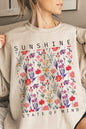 SUNSHINE STATE OF MIND FLORAL OVERSIZED SWEATSHIRT