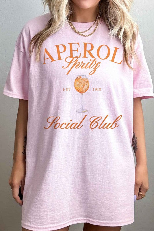 APEROL SPRITZ SOCIAL CLUB OVERSIZED GRAPHIC TEE