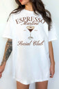 ESPRESSO MARTINI SOCIAL CLUB OVERSIZED GRAPHIC TEE