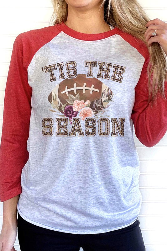 Football Game Day Tis The Season Raglan