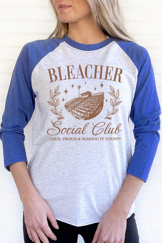 Game Day Bleacher Social Club Football Raglan