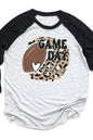 Football Leopard Game Day Vibes Graphic Raglan