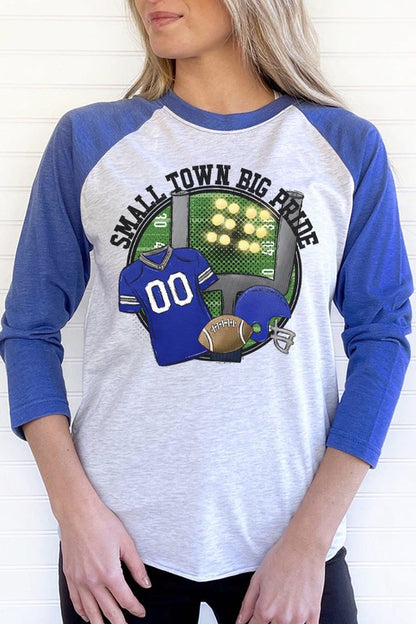 Game Day Blue Jersey Small Town Raglan