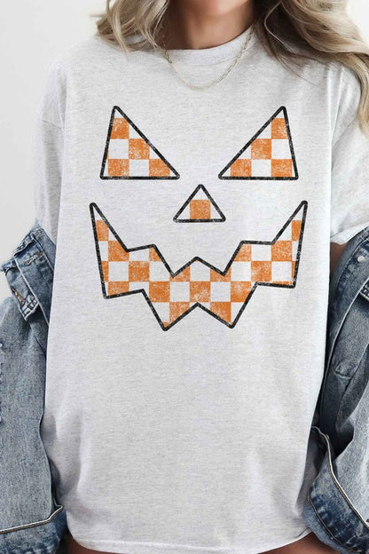 HALLOWEEN CHECKER JACK OVERSIZED GRAPHIC TEE