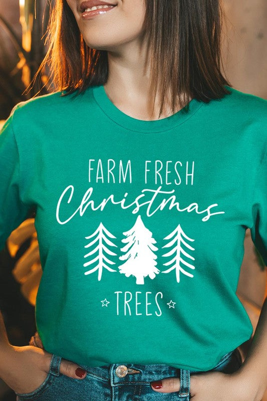 Farm Fresh Christmas Trees Graphic Tee