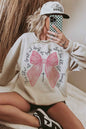 PROVERBS PINK BOW CHRISTIAN OVERSIZED SWEATSHIRT