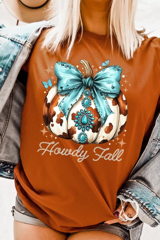 Howdy Fall Western Pumpkin Graphic Tee