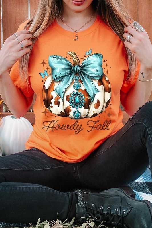 Howdy Fall Western Pumpkin Graphic Tee