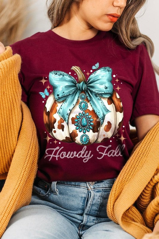 Howdy Fall Western Pumpkin Graphic Tee