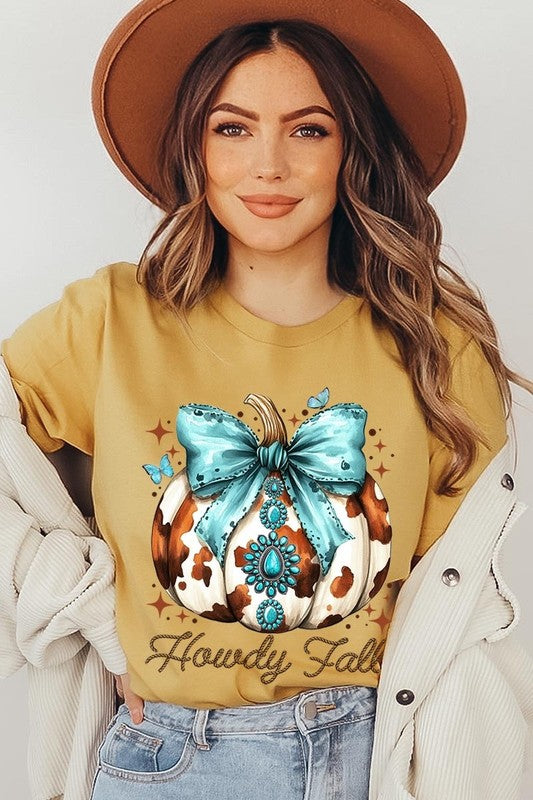 Howdy Fall Western Pumpkin Graphic Tee