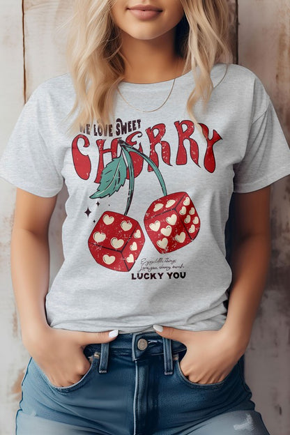 Love you cherry much, Cherry fruit Graphic Tee