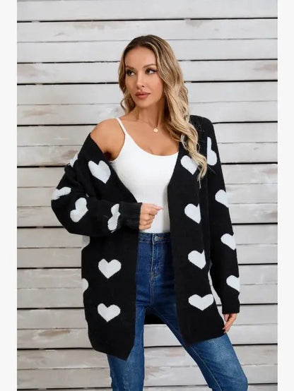 Open Front Heart Cardigan {Ships in 3-5 Business Days}