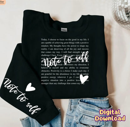 Note to Self Crew Sweatshirt PLUS {Ships in 3-5 Days}