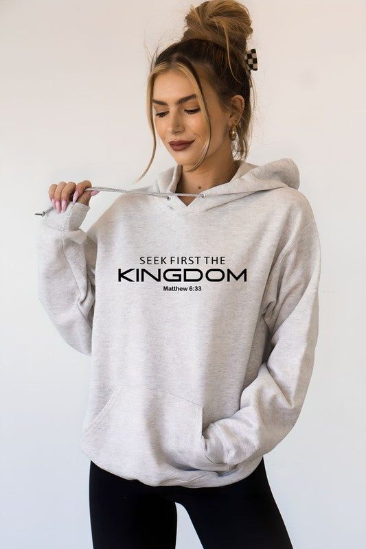 Seek First The Kingdom Graphic Hoodie PLUS {Ships in 3-5 Days}