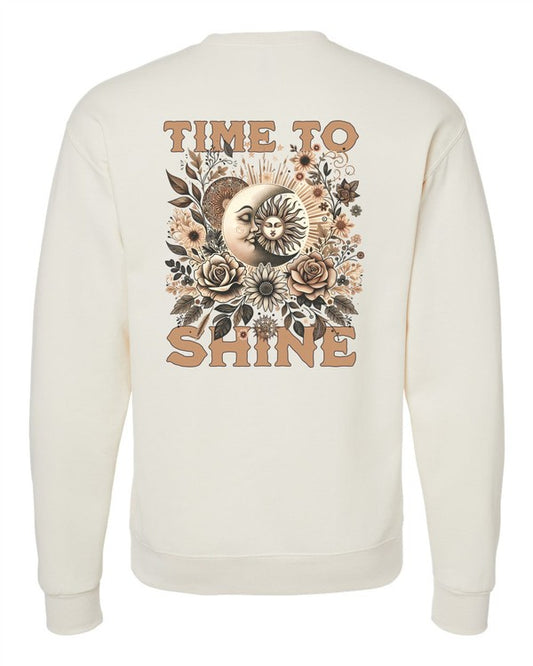 Time to Shine Crew Sweatshirt PLUS {Ships in 3-5 Days}