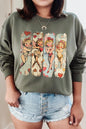 Retro Cupid Graphic Fleece Sweatshirt