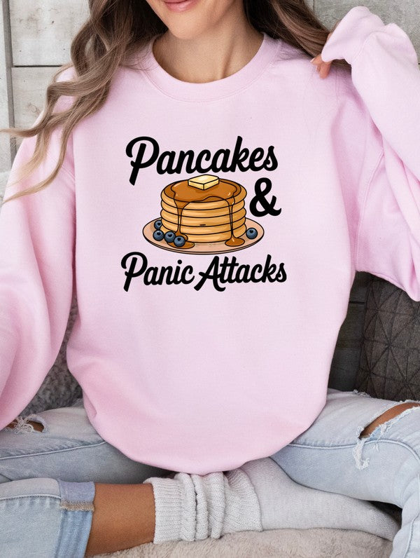 Pancakes and Panic Attacks Graphic Sweatshirt PLUS {Ships in 3-5 Days}