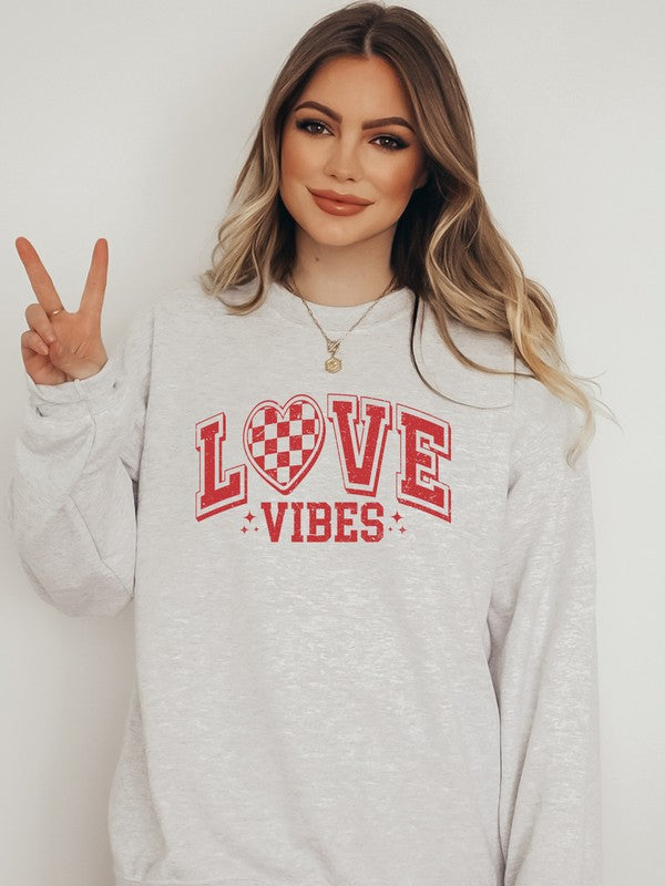 Love Vibes Graphic Sweatshirt PLUS {Ships in 3-5 Days}