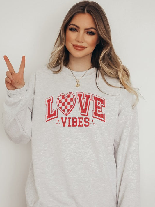 Love Vibes Graphic Sweatshirt PLUS {Ships in 3-5 Days}