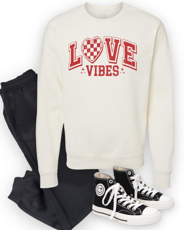 Love Vibes Graphic Sweatshirt PLUS {Ships in 3-5 Days}