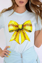 Retro Softball Bow Graphic Tee