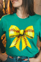 Retro Softball Bow Graphic Tee