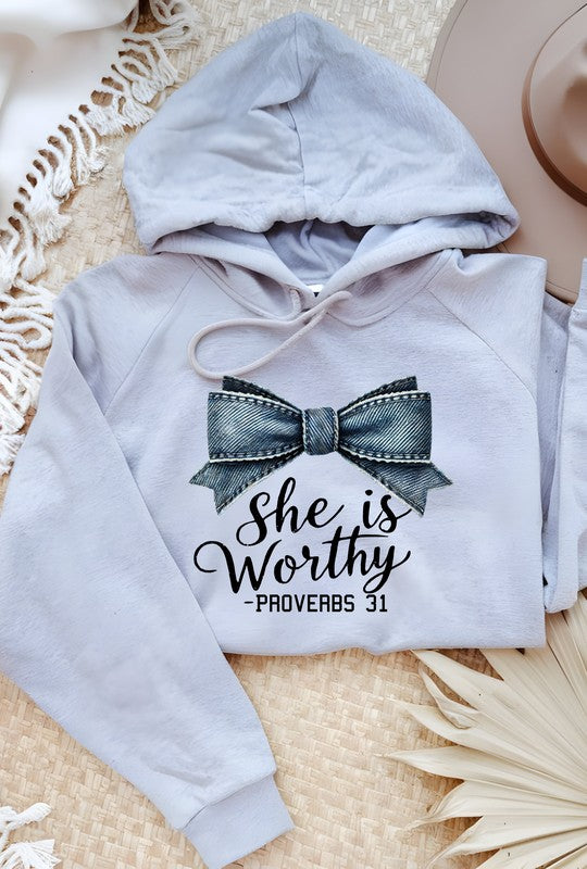 She is Worthy Proverbs 31 Graphic Hoodie {Ships in 3-5 Days}