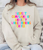 Suspect Anxiety Drinking Coffee Crew Sweatshirt