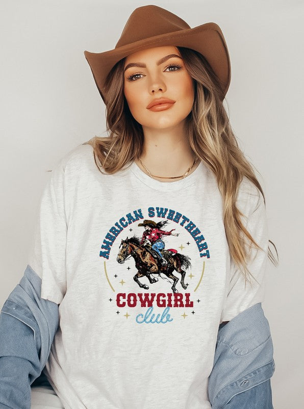 American Sweetheart Cowgirl Social Graphic Tee