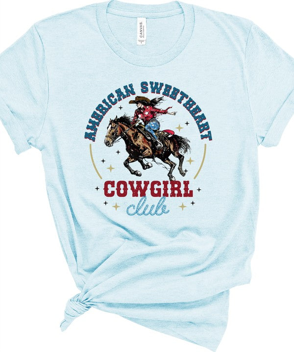 American Sweetheart Cowgirl Social Graphic Tee