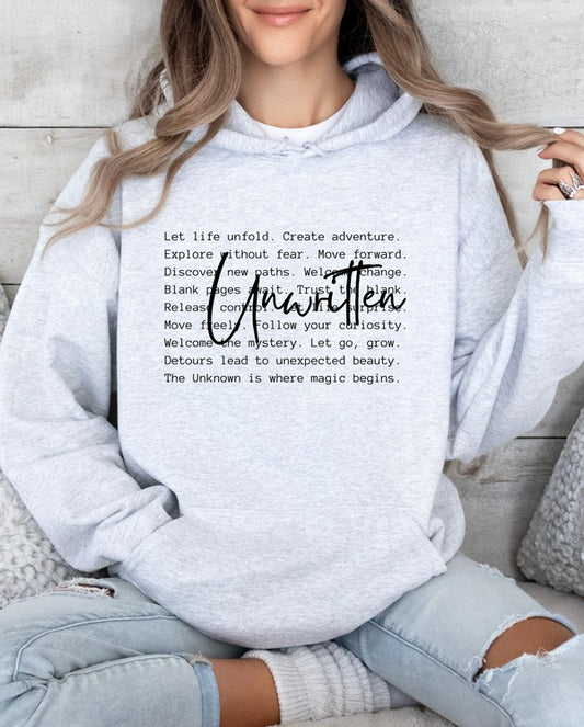 UNWRITTEN Words Graphic Hoodie