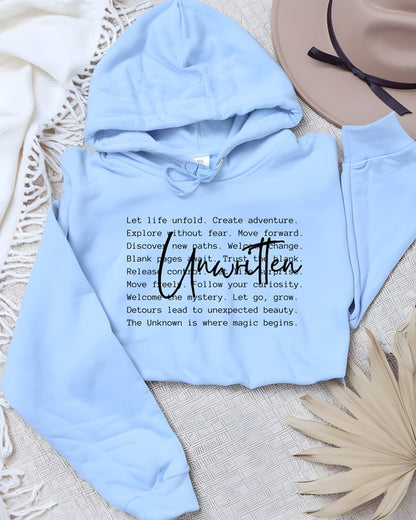 UNWRITTEN Words Graphic Hoodie