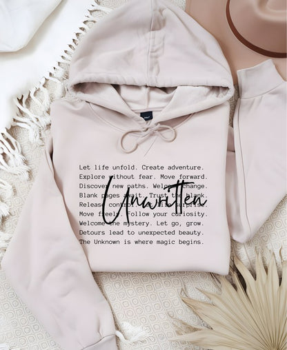 UNWRITTEN Words Graphic Hoodie