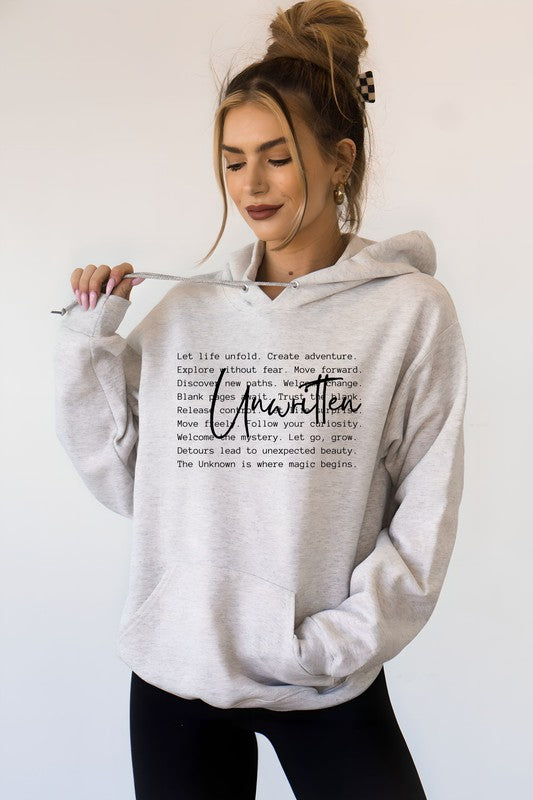 UNWRITTEN Words Graphic Hoodie