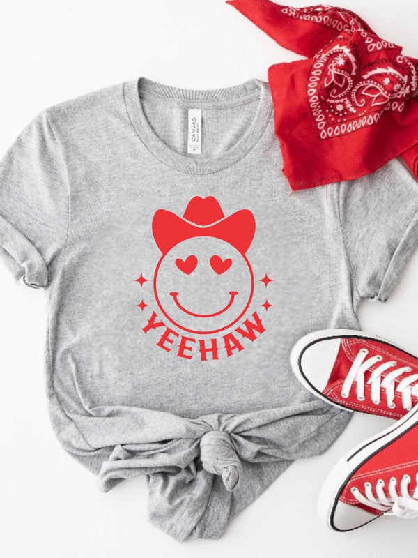 Yeehaw Smiley Heart Valentine Graphic Tee [Ships in 3-5 Business Days]